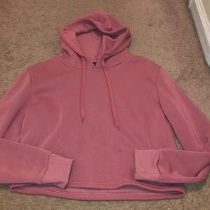 Cropped sweatshirt with hood